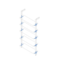 Emuca Set di mensole in legno, tavole non incluse, Verniciato nero testurizzato, Zamak, 5 set