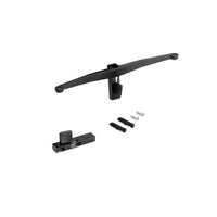 Emuca Set di mensole in legno, tavole non incluse, Verniciato nero testurizzato, Zamak, 5 set