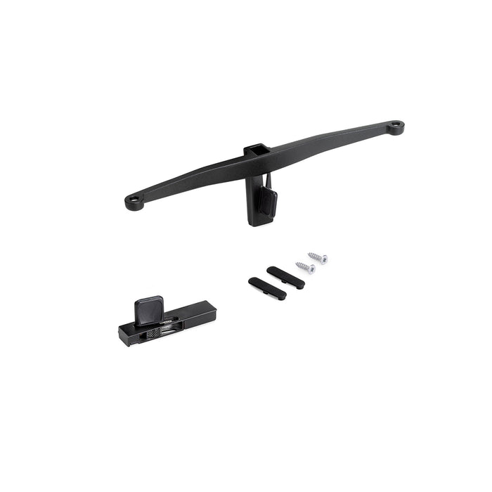 Emuca Set di mensole in legno, tavole non incluse, Verniciato nero testurizzato, Zamak, 5 set