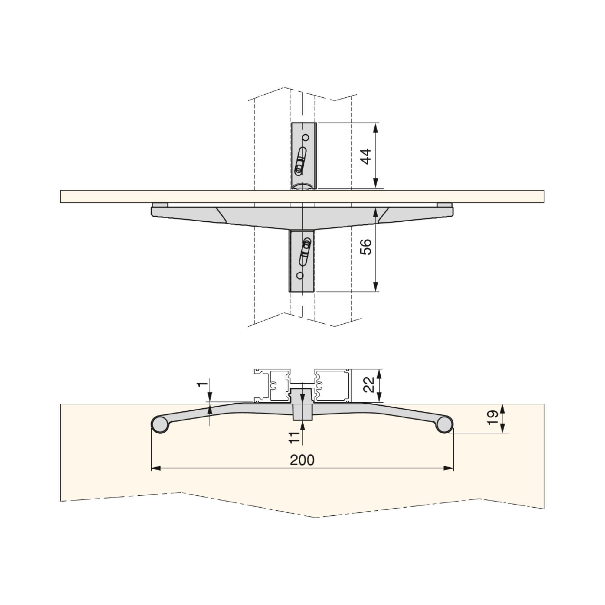Emuca Set di supporti per ripiani in vetro, ripiani in vetro non inclusi, Verniciato nero testurizzato, Zamak, 5 set