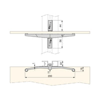 Emuca Set di supporti per ripiani in vetro, ripiani in vetro non inclusi, Verniciato nero testurizzato, Zamak, 5 set