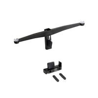 Emuca Set di supporti per ripiani in vetro, ripiani in vetro non inclusi, Verniciato nero testurizzato, Zamak, 5 set