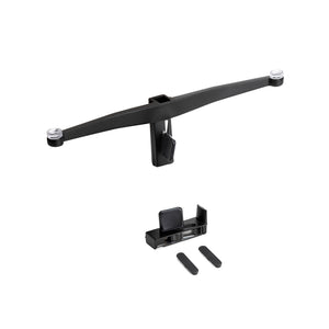 Emuca Set di supporti per ripiani in vetro, ripiani in vetro non inclusi, Verniciato nero testurizzato, Zamak, 5 set