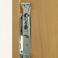 Emuca Reggipensile a scomparsa per anta di armadio Levelup1 con piastrina, Zincato bianco, Acciaio, 5 u.