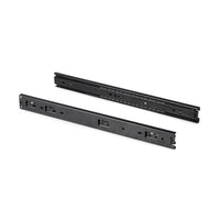 Emuca Kit guide per cassetti, a sfera, 45x 600 mm, estrazione totale, Nero, 5 u.