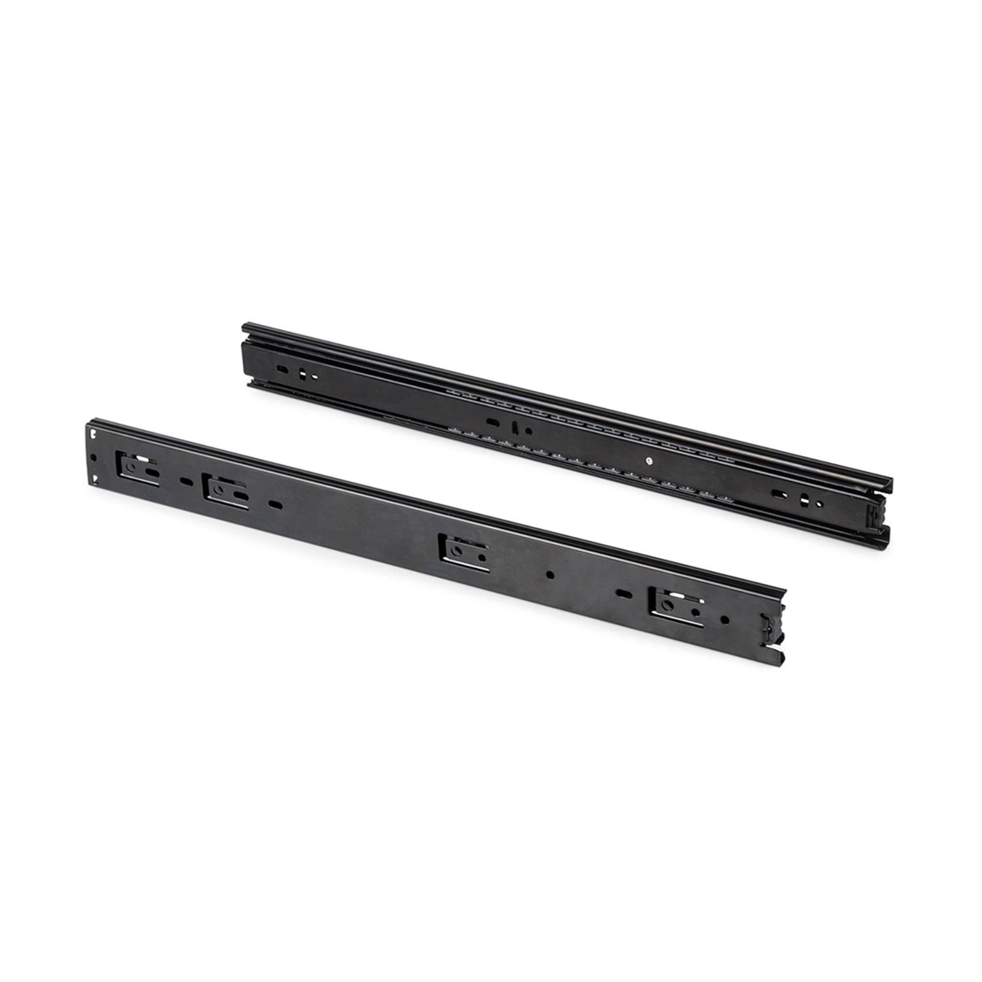 Emuca Kit guide per cassetti, a sfera, 45x 600 mm, estrazione totale, Nero, 5 u.