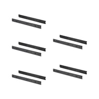 Emuca Kit guide per cassetti, a sfera, 45x 600 mm, estrazione totale, Nero, 5 u.