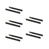 Emuca Kit guide per cassetti, a sfera, 45 x 300 mm, estrazione totale, chiusura soft, Nero, 5 u.