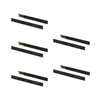 Emuca Kit guide per cassetti, a sfera, 45 x 350 mm, estrazione totale, chiusura soft, Nero, 5 u.