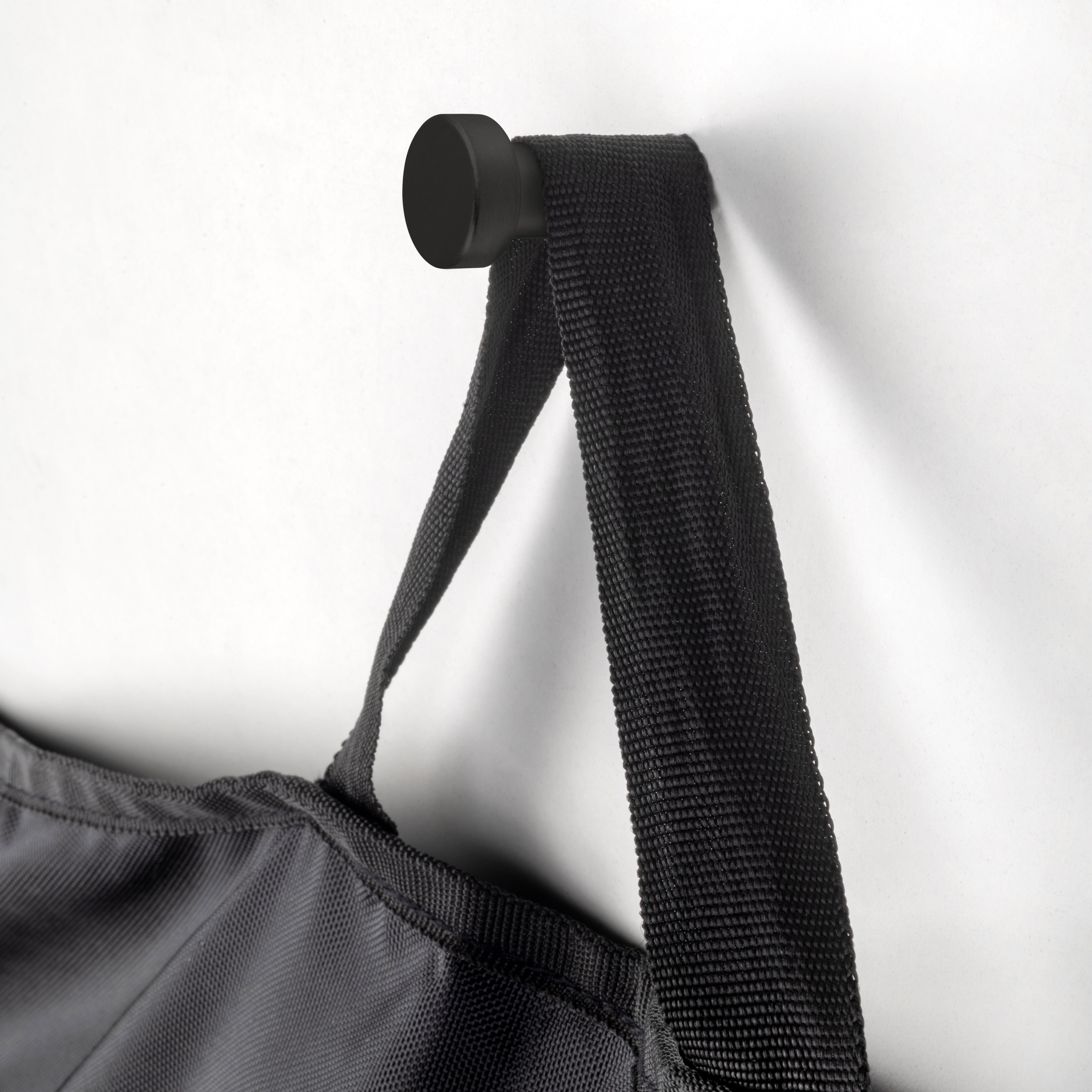 Emuca Appendiabiti da parete Wellington, Verniciato nero, Zama, 1 lotto di 7 unitÃ 