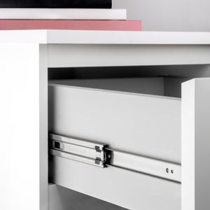 Emuca Coppia di guide a sfere per cassetti di grande portata, ad estrazione totale, altezza 51mm, 700, Zincato bianco, 2 u.