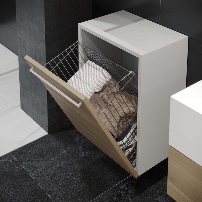 Emuca Cestino per il bucato ad incasso per modulo, Acciaio, 1 u.