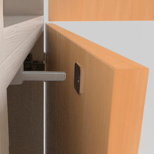 Emuca Chiudiporta Push Lite da avvitare nel mobile con regolazione, 80 mm, Magnetica, Plastica grigia, Tecnoplastica, 10 unitÃ 