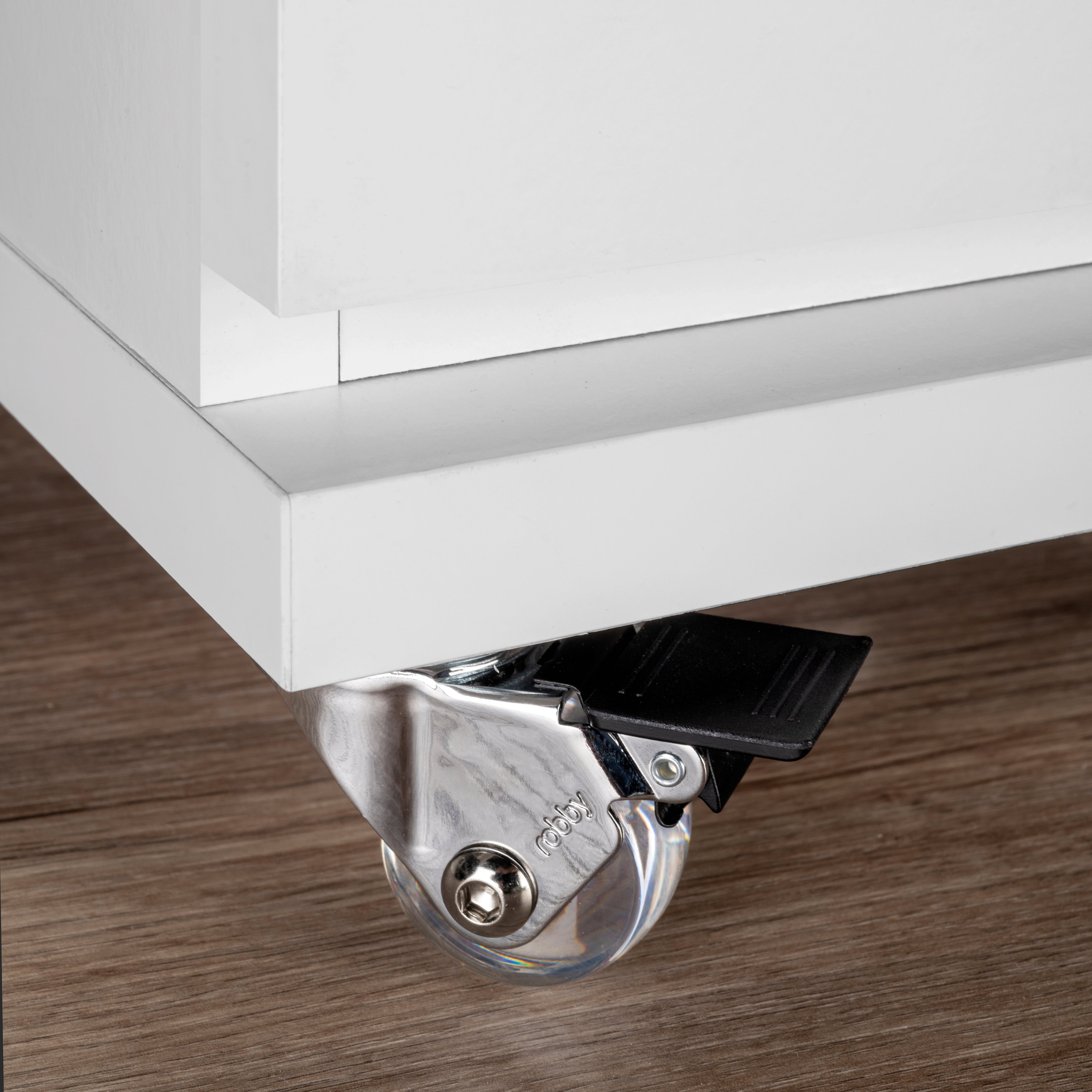 Emuca Kit di ruote Slip 3 con piastra per montaggio, Ã˜ 35, Acciaio e Tecnoplastica, 1 kit