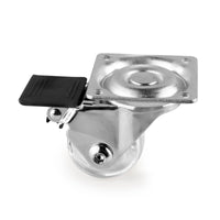 Emuca Kit di ruote Slip 3 con piastra per montaggio, Ã˜ 35, Acciaio e Tecnoplastica, 1 kit