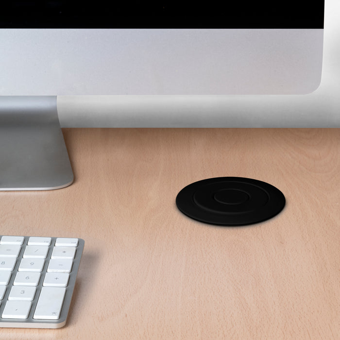 Emuca Multiconnettore estraibile Vertikal, EU, Verniciato nero, Tecnoplastica e Alluminio, 1 u.