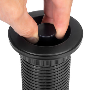 Emuca Multiconnettore estraibile Vertikal, EU, Verniciato nero, Tecnoplastica e Alluminio, 1 u.