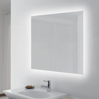 Emuca Specchio Centaurus con illuminazione LED decorativa, rettangolare 600 x 800 mm, 14 W, Alluminio e Vetro, 1 u.