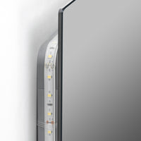 Emuca Specchio Centaurus con illuminazione LED decorativa, rettangolare 600 x 800 mm, 14 W, Alluminio e Vetro, 1 u.