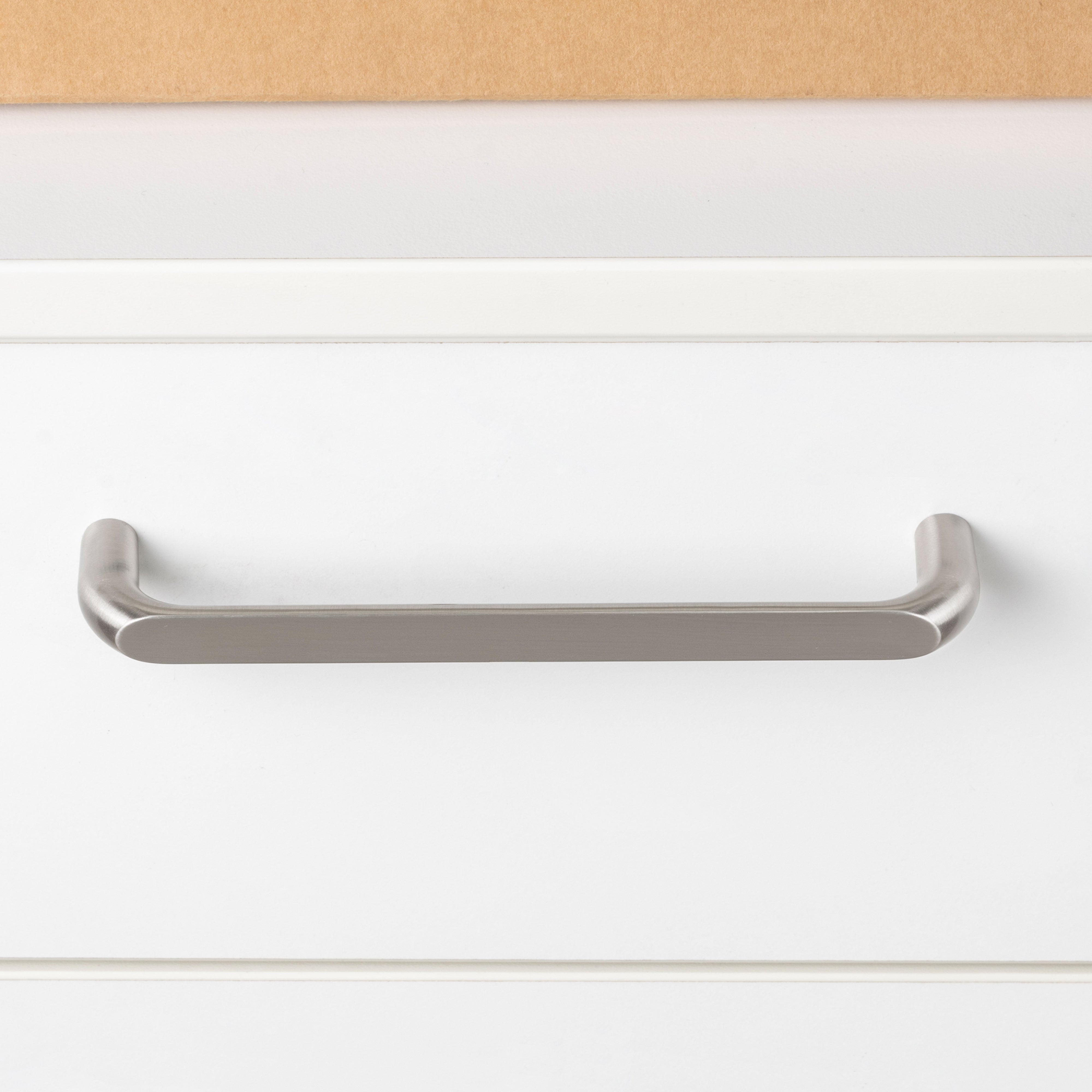 Emuca Maniglia per mobili Zagreb, L 236 mm, interasse 224 mm, Nichel satinado, Zama, 1 lotto di 20 unitÃ 