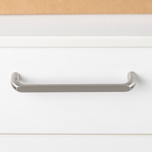 Emuca Maniglia per mobili Zagreb, L 236 mm, interasse 224 mm, Nichel satinado, Zama, 1 lotto di 20 unitÃ 