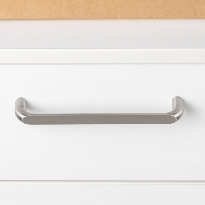 Emuca Maniglia per mobili Zagreb, L 236 mm, interasse 224 mm, Nichel satinado, Zama, 1 lotto di 20 unitÃ 