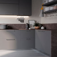 Emuca Maniglia per mobili Zagreb, L 236 mm, interasse 224 mm, Nichel satinado, Zama, 1 lotto di 20 unitÃ 