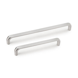 Emuca Maniglia per mobili Zagreb, L 236 mm, interasse 224 mm, Nichel satinado, Zama, 1 lotto di 20 unitÃ 