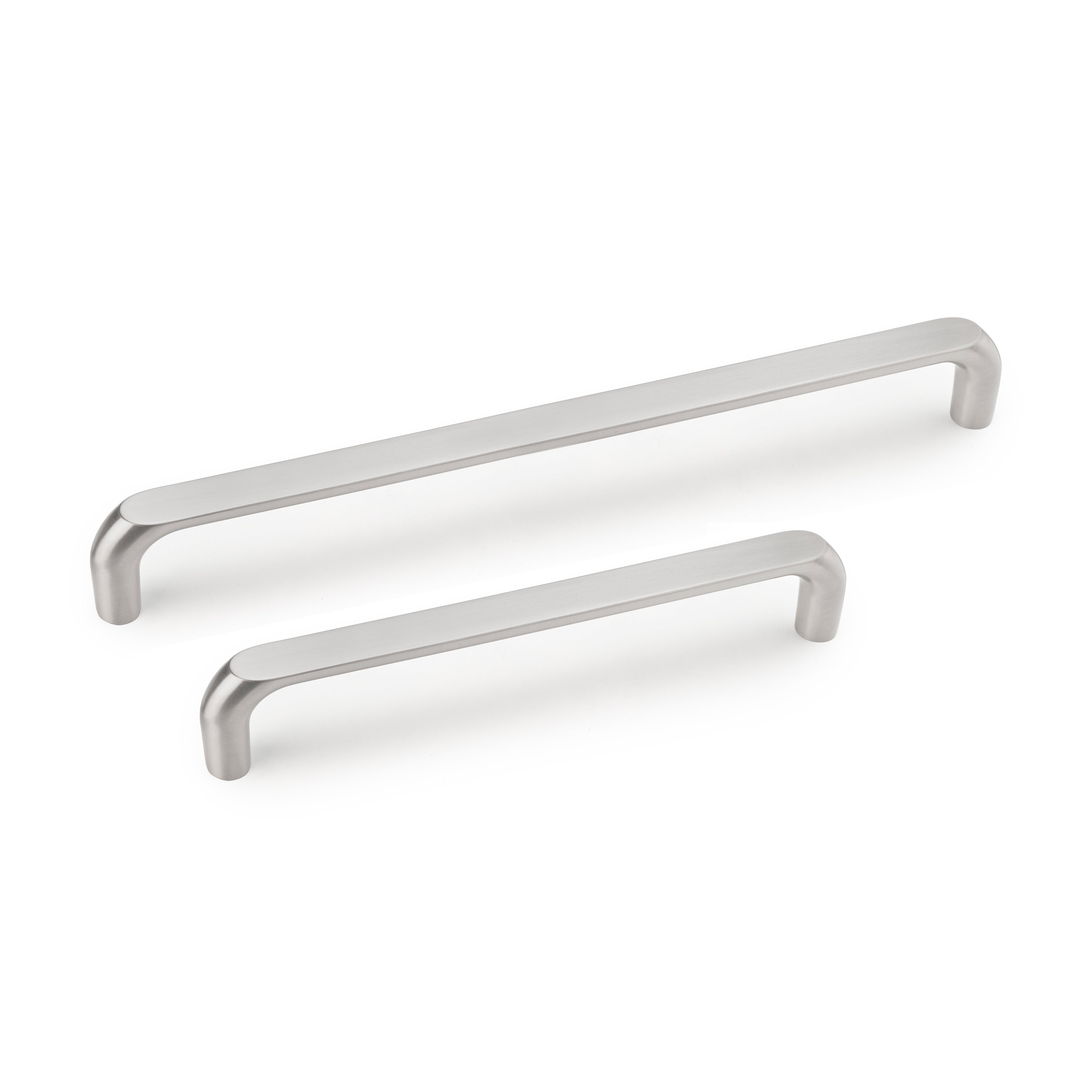 Emuca Maniglia per mobili Zagreb, L 236 mm, interasse 224 mm, Nichel satinado, Zama, 1 lotto di 20 unitÃ 