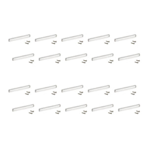 Emuca Maniglia per mobili Zagreb, L 236 mm, interasse 224 mm, Nichel satinado, Zama, 1 lotto di 20 unitÃ 