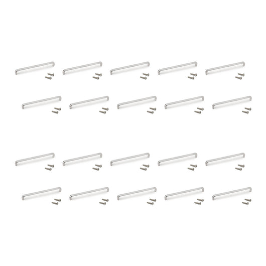 Emuca Maniglia per mobili Zagreb, L 236 mm, interasse 224 mm, Nichel satinado, Zama, 1 lotto di 20 unitÃ 