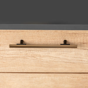 Emuca Maniglia per mobile Riad, L 232 mm, interasse 192 mm, Bronzato, Alluminio, 1 lotto di 20 unitÃ 