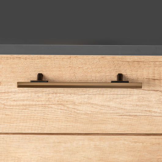 Emuca Maniglia per mobile Riad, L 232 mm, interasse 192 mm, Bronzato, Alluminio, 1 lotto di 20 unitÃ 