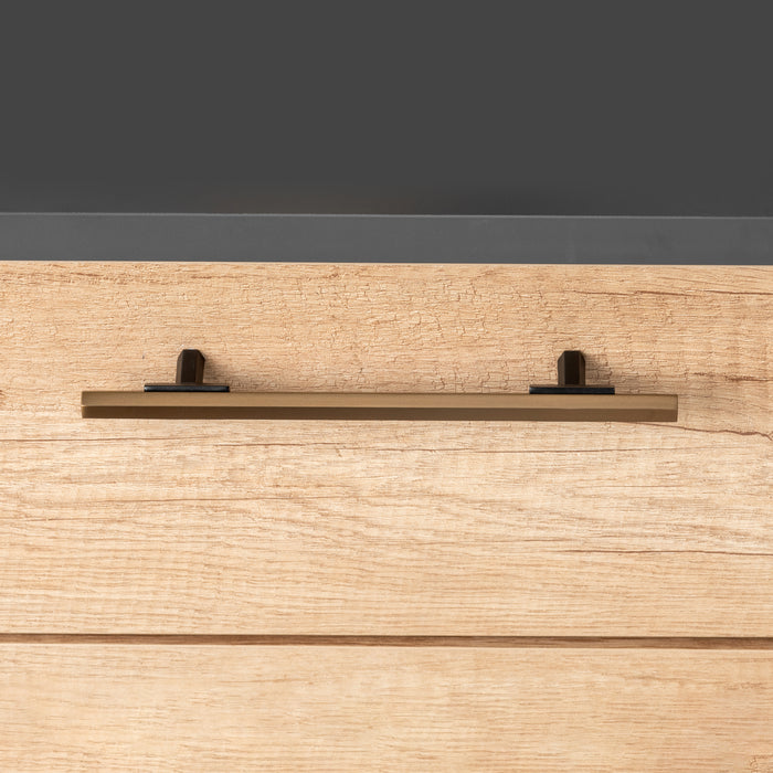 Emuca Maniglia per mobile Riad, L 232 mm, interasse 192 mm, Bronzato, Alluminio, 1 lotto di 20 unitÃ 