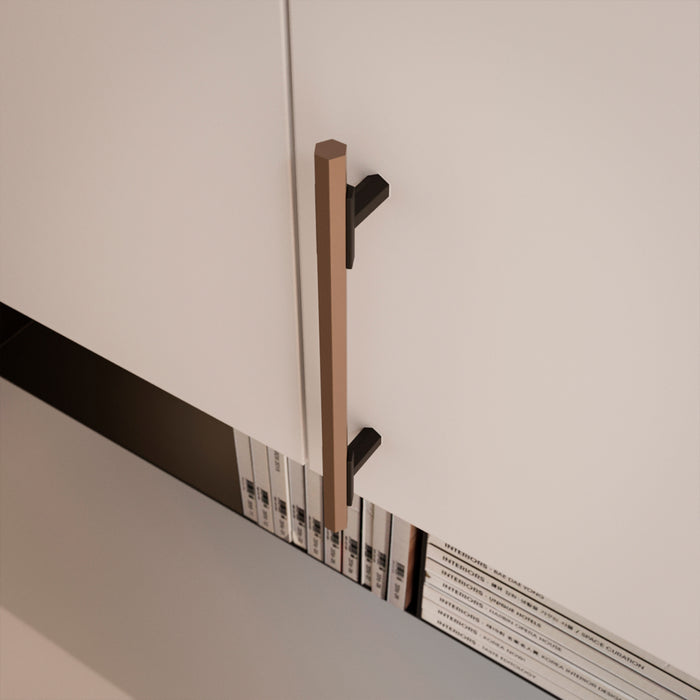 Emuca Maniglia per mobile Riad, L 232 mm, interasse 192 mm, Bronzato, Alluminio, 1 lotto di 20 unitÃ 