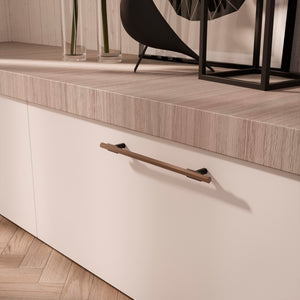 Emuca Maniglia per mobile Riad, L 232 mm, interasse 192 mm, Bronzato, Alluminio, 1 lotto di 20 unitÃ 