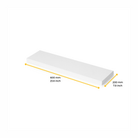 Emuca Piani d'appoggio per scaffali, 600x200, Verniciato bianco, Legno, 1 un