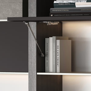 Emuca Pistone diametro 12 Thin con agganci per ante per pensili, 8 kg, Verniciato nichel opaco, Acciaio e Tecnoplastica