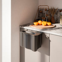 Emuca Pattumiera per differenziata ausiliario Recycle 5 L per cucina, Plastica grigio antracite, Tecnoplastica, 1 un