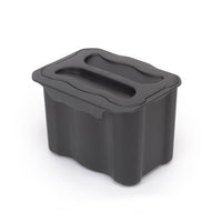Emuca Pattumiera per differenziata ausiliario Recycle 5 L per cucina, Plastica grigio antracite, Tecnoplastica, 1 un