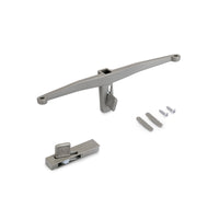 Emuca Set di mensole in legno, tavole in legno non incluse, verniciato grigio pietra, Zamak, 5 set