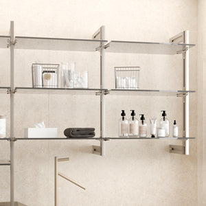 Emuca Zero Kit struttura modulare con ferramenta per il montaggio a parete, grigio pietra verniciato