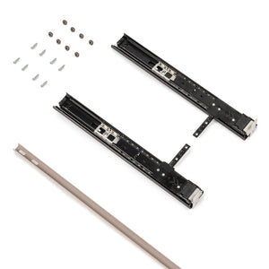 Emuca Specchio estraibile per interni di armadio, Verniciato grigio pietra, Acciaio e Tecnoplastica e Vetro, 1 un