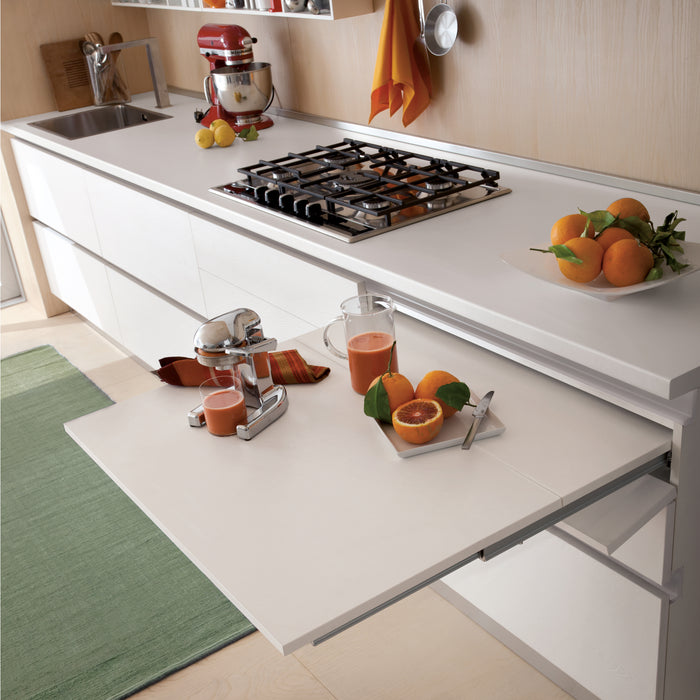 Emuca Guide per tavolo allungabile Coktail Reverse H35, Champagne anodizzato, Alluminio, 1 un