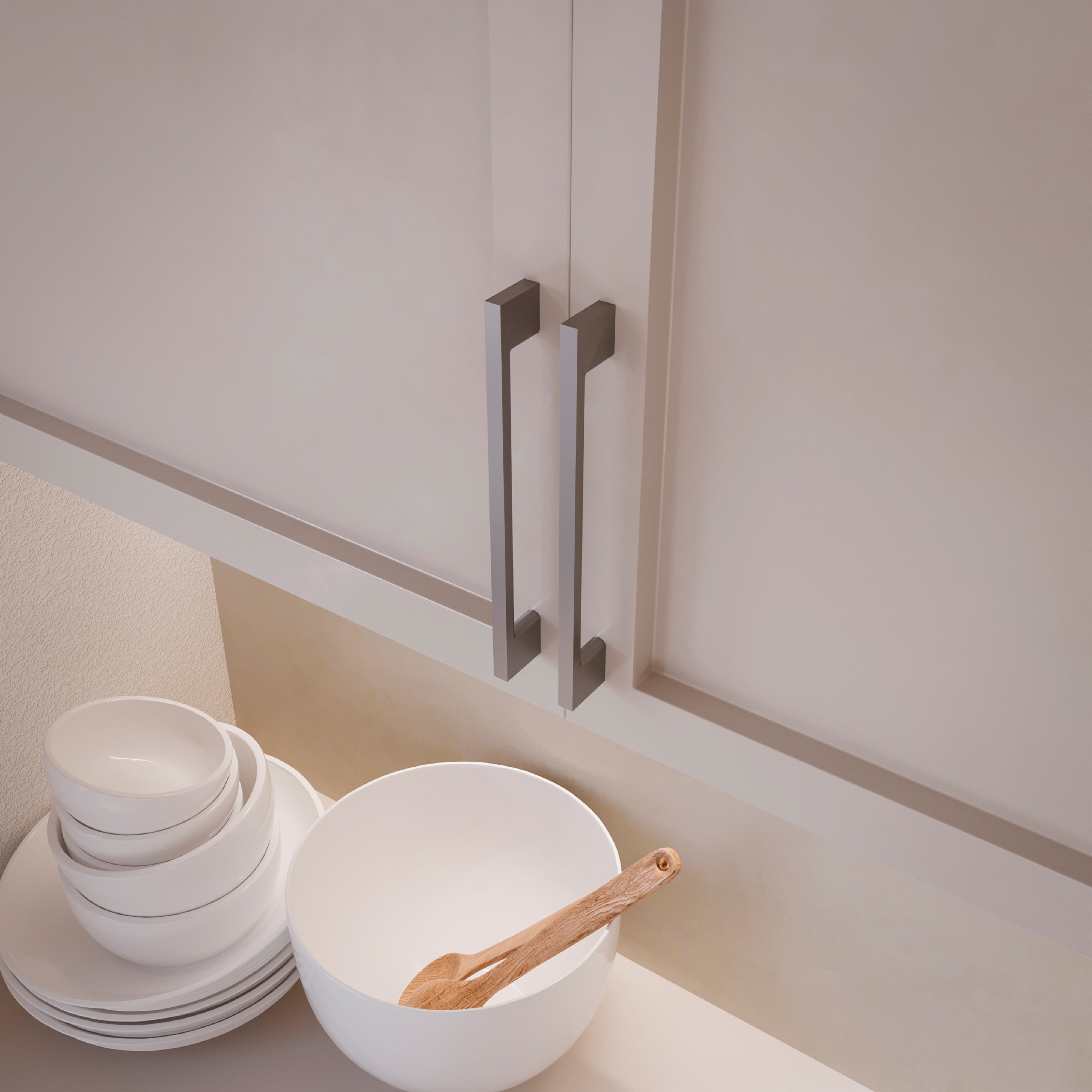 Emuca Maniglia per mobile Montreal, L 192 mm, interasse 160 mm, Cromato brillo, Zama, 1 lotto di 20 unitÃ 