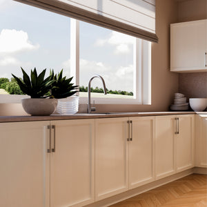 Emuca Maniglia per mobile Montreal, L 192 mm, interasse 160 mm, Cromato brillo, Zama, 1 lotto di 20 unitÃ 