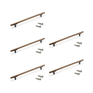 Emuca Maniglia per mobile Riad, L 232 mm, interasse 192 mm, Bronzato, Alluminio, 1 lotto di 20 unitÃ 