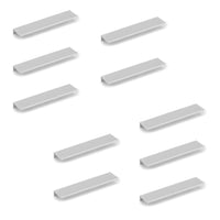 Emuca Maniglia per mobile Setuba, L 104 mml, interasse 64 mm, Alluminio, Anodizzato opaco, 1 lotto di 10 unitÃ 