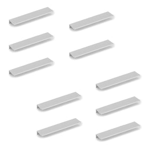 Emuca Maniglia per mobile Setubal, L 198 mm, interasse 128 mm, Alluminio, Anodizzato opaco, 1 lotto di 25 unitÃ 