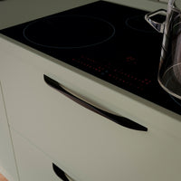 Emuca Maniglia per mobili Varna, L 181 mm, interasse 160 mm, Verniciato nero, Zama, 1 lotto di 20 unitÃ 